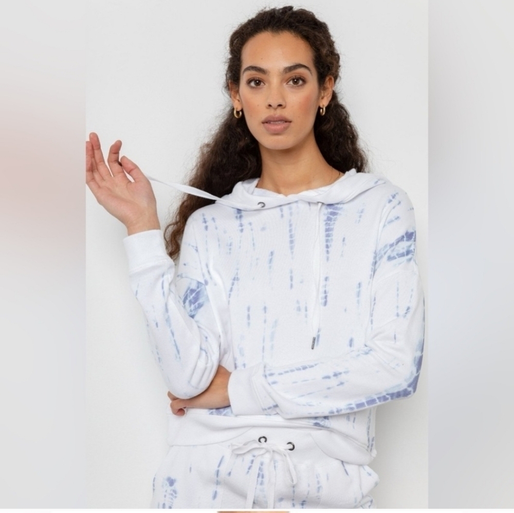 Rails Murray Hoodie Cloud Tie Dye Size Medium Womens Sweatshirt Blue White